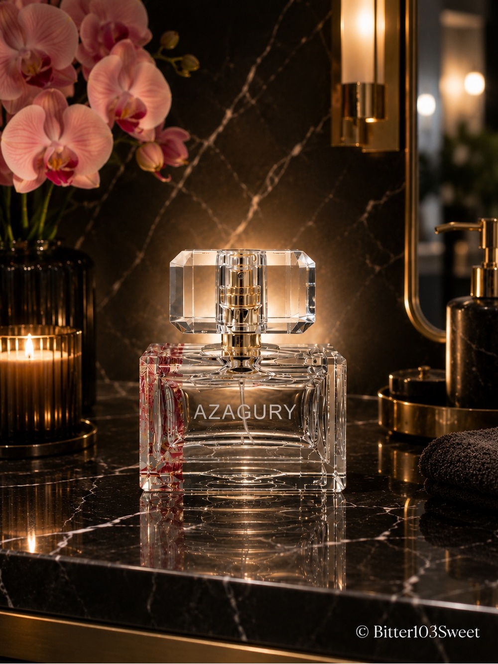Jacques Azagury Refillable Crystal Perfume Bottle 50ml | Collector Display